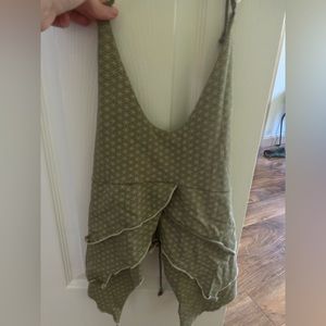 Green sacred geometry fairy tie-top. Organic sustainable and so soft! Xs-small